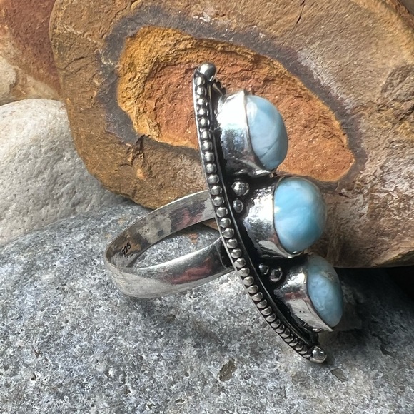 Larimar size 9 ring - Picture 2 of 5